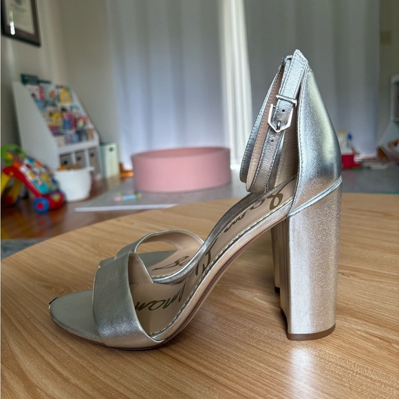 Sam Edelman Yaro Silver Block Heel Sandals - Picture 6 of 12